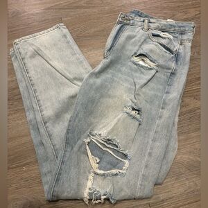 Distressed Light Blue Jeans